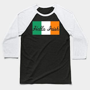 Hella Irish Flag Baseball T-Shirt